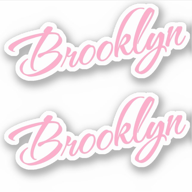 Brooklyn name x2 vinyl sticker (Front)