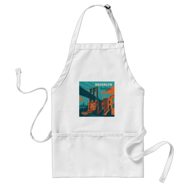 Brooklyn New York Adult Apron (Front)
