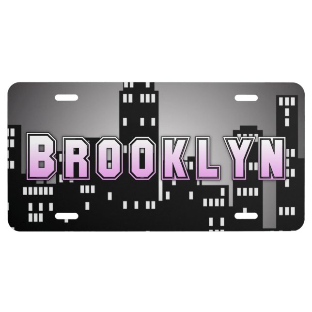 Brooklyn New York Aluminum License Plate (Front)