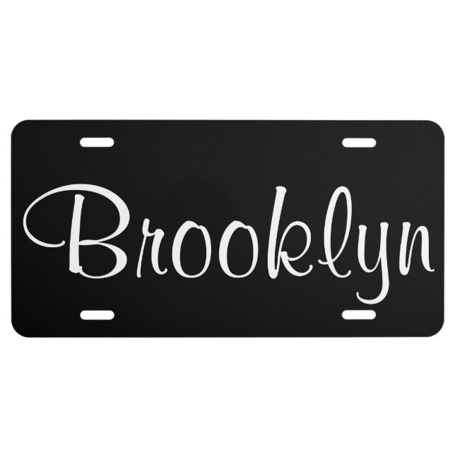 Brooklyn New York Aluminum License Plate (Front)
