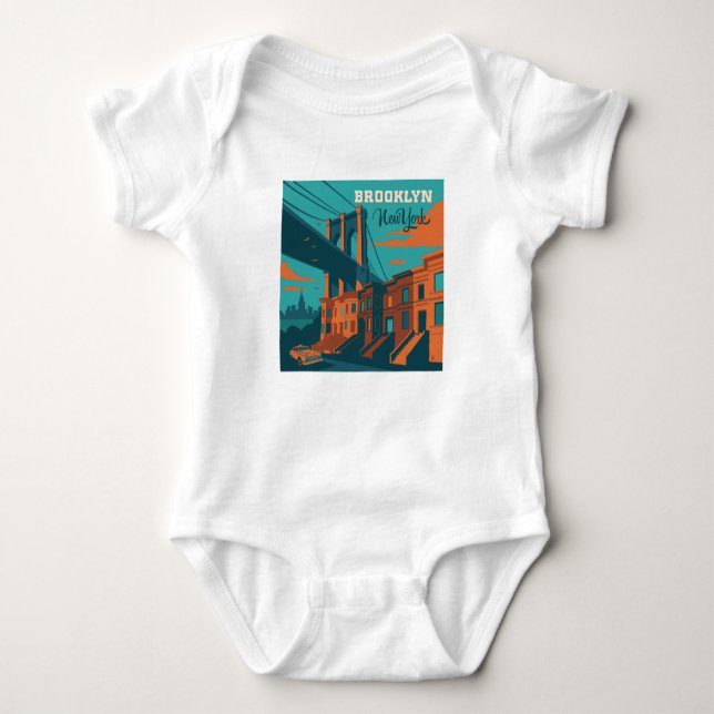 Brooklyn New York Baby Bodysuit (Front)