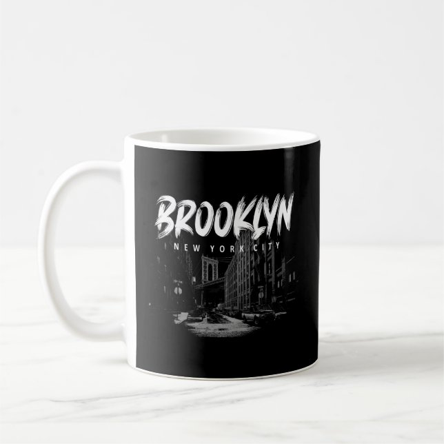 Brooklyn New York Backprint Coffee Mug (Left)
