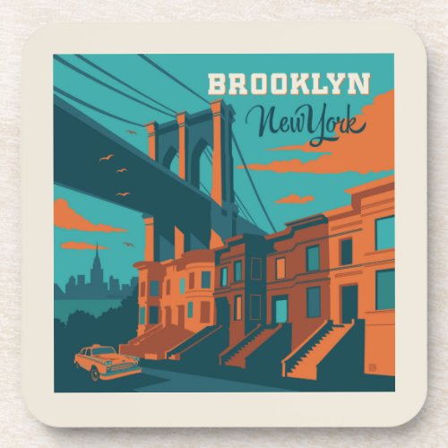 Brooklyn New York Beverage Coaster