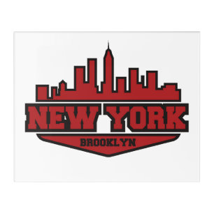 Brooklyn New York Block Style Script Acrylic Print