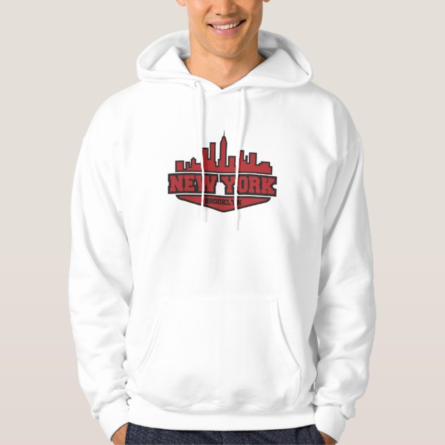 Brooklyn New York | Block Style Script Hoodie (Front)