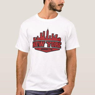 Brooklyn New York Block Style Script T-Shirt