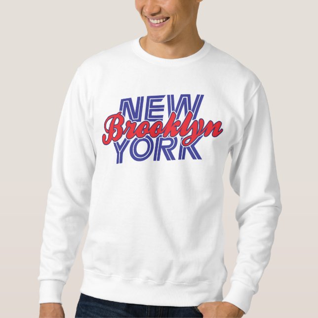 Brooklyn New York - Blue & Red Sweatshirt (Front)
