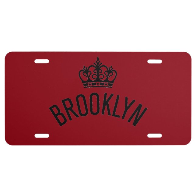 Brooklyn New York Crown Aluminum License Plate (Front)