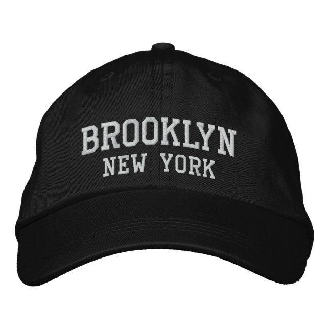 Brooklyn New York Embroidery Embroidered Baseball Cap (Front)
