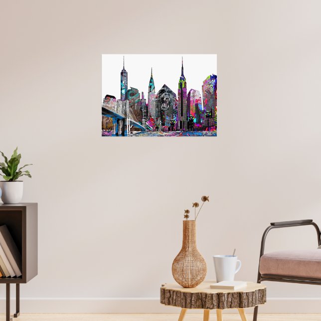 Brooklyn, New York in Graffiti Poster (Living Room 3)