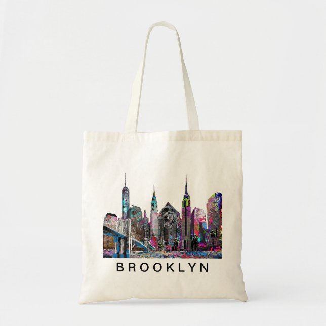 Brooklyn, New York in graffiti Tote Bag (Front)