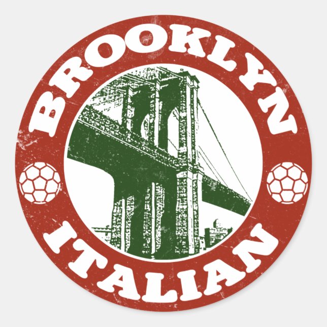 Brooklyn New York Italians Classic Round Sticker (Front)