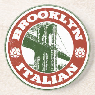 Brooklyn New York Italians Drink Coaster