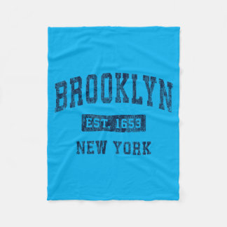 Brooklyn New York Ny Vintage Established Sports Fleece Blanket