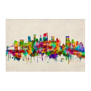 Brooklyn New York Skyline Acrylic Print