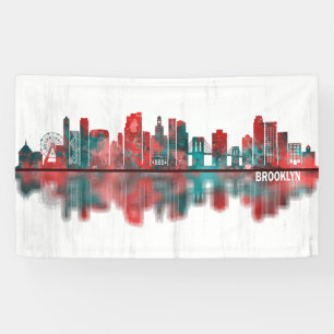 Brooklyn New York Skyline Banner