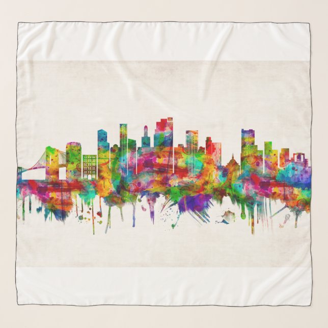 Brooklyn New York Skyline Scarf (Front)