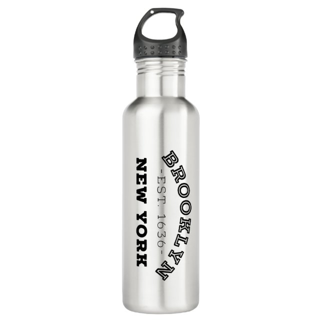 Brooklyn New York Stainless Steel Water Bottle (Front)