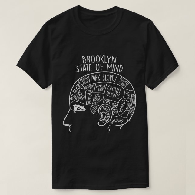 Brooklyn New York State of Mind Neighborhoods Desi T-Shirt (Design Front)