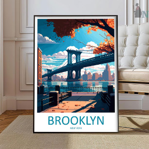 Brooklyn New York Travel Print Wall Art Brooklyn
