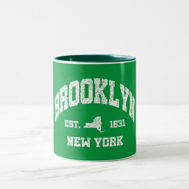 Brooklyn,New York Two-Tone Coffee Mug (Center)