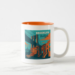 Brooklyn New York Two-Tone Coffee Mug