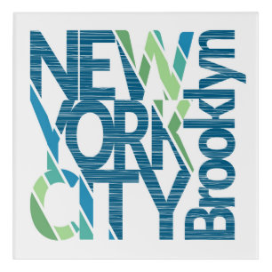 Brooklyn New York Typography Acrylic Print
