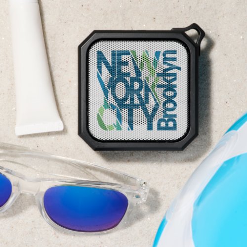 Brooklyn New York Typography Bluetooth Speaker