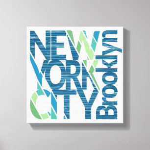 Brooklyn New York Typography Canvas Print