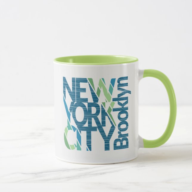 Brooklyn New York Typography Mug (Right)