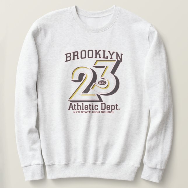 Brooklyn New York Varsity College Style  Sweatshirt (Design Front)