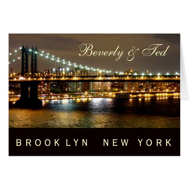 Brooklyn New York Wedding Design Cards (Front Horizontal)