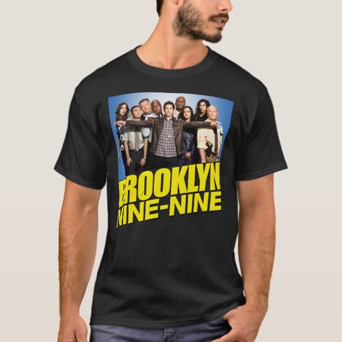 Brooklyn Nine Nine 99 _ Cast and Logo Essential T_ T_Shirt