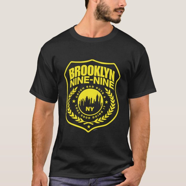 Brooklyn Nine-Nine Badge Hooded T-Shirt (Front)