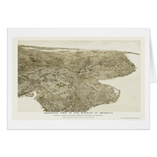 Brooklyn, NY Panoramic Map - 1897 Cards (Front Horizontal)
