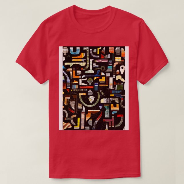 Brooklyn NY Subway Mosaic Art T-Shirt (Design Front)