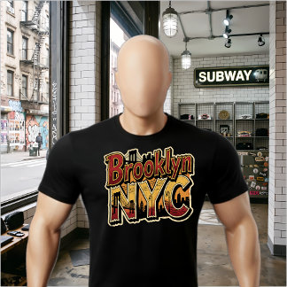 Brooklyn NYC Graffiti Sticker Urban Bridge Art T-Shirt