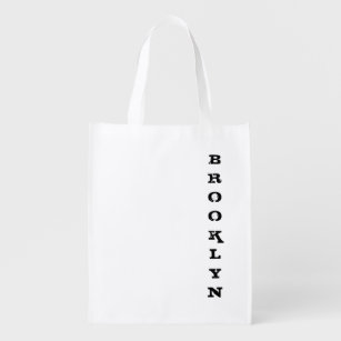 Brooklyn Nyc New York City Classic White Trendy Grocery Bag