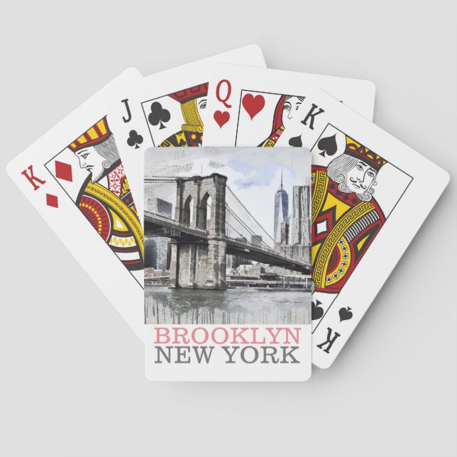 Brooklyn NYC New York Poker Cards (Back)