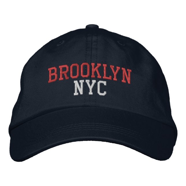 BROOKLYN NYC on Navy Embroidered Baseball Cap (Front)
