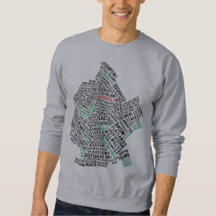 Brooklyn NYC Word Art Map Sweatshirt