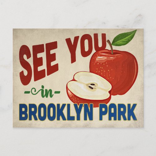 Brooklyn Park Minnesota Apple _ Vintage Travel Postcard