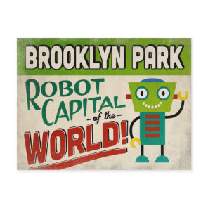 Brooklyn Park Minnesota Robot - Funny Vintage Postcard