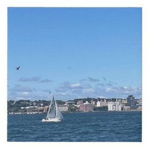 Brooklyn Pier Ship - NYC Bay Ridge Faux Canvas Print