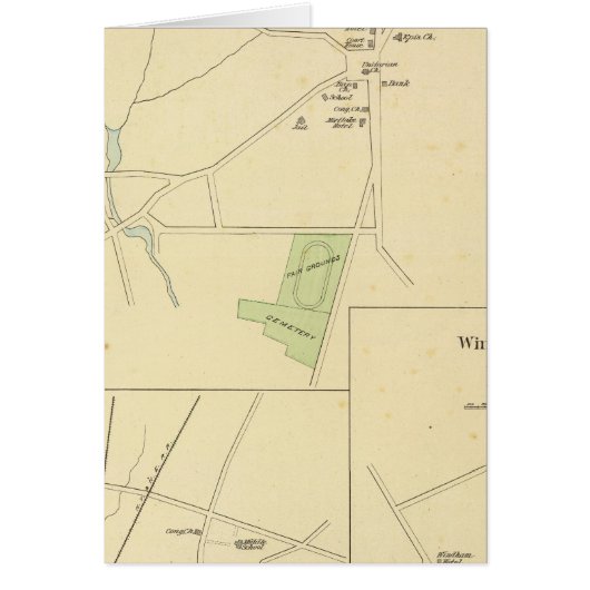 Brooklyn, Plainfield, Windham Center Cards (Front)