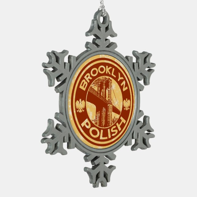 Brooklyn Polish American Christmas Tree Ornament (Left)