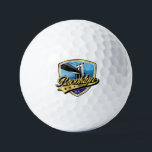 Brooklyn Shield and Swoosh Design Golf Balls<br><div class="desc">Elegant Brooklyn Shield and Swoosh Logo Design by Edward Eksi. Easy modification of TEXTS for your needs.</div>