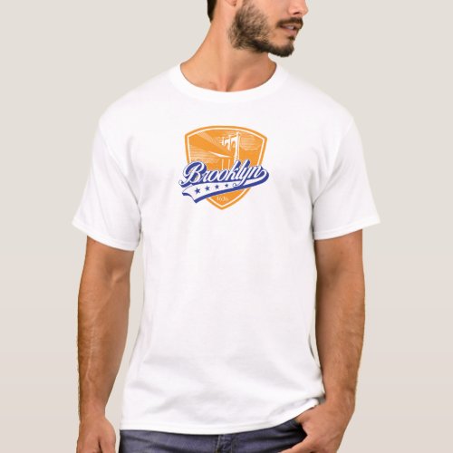 Brooklyn Shield with Swoosh Design T_Shirt