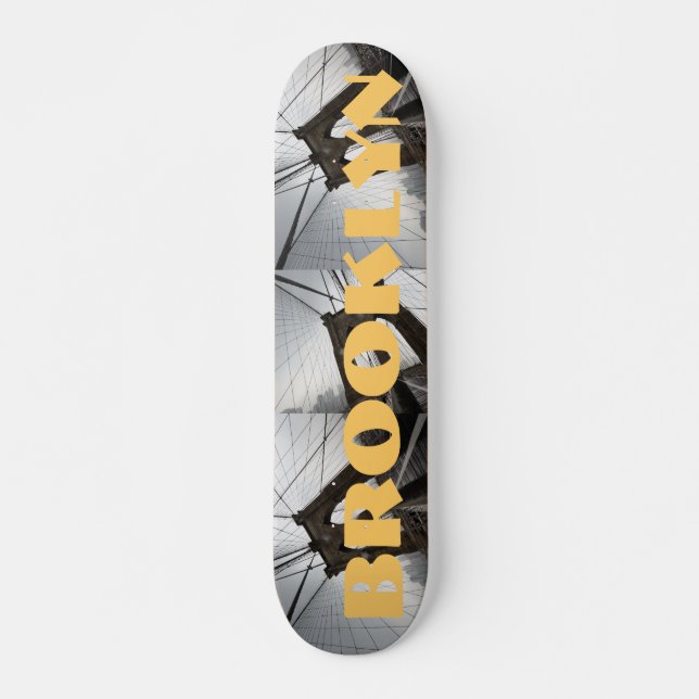Brooklyn skateboard bridges spiderwebs NYC Deck (Front)