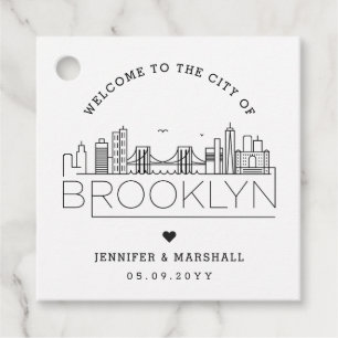 Brooklyn Skyline   Wedding Welcome Favor Tags